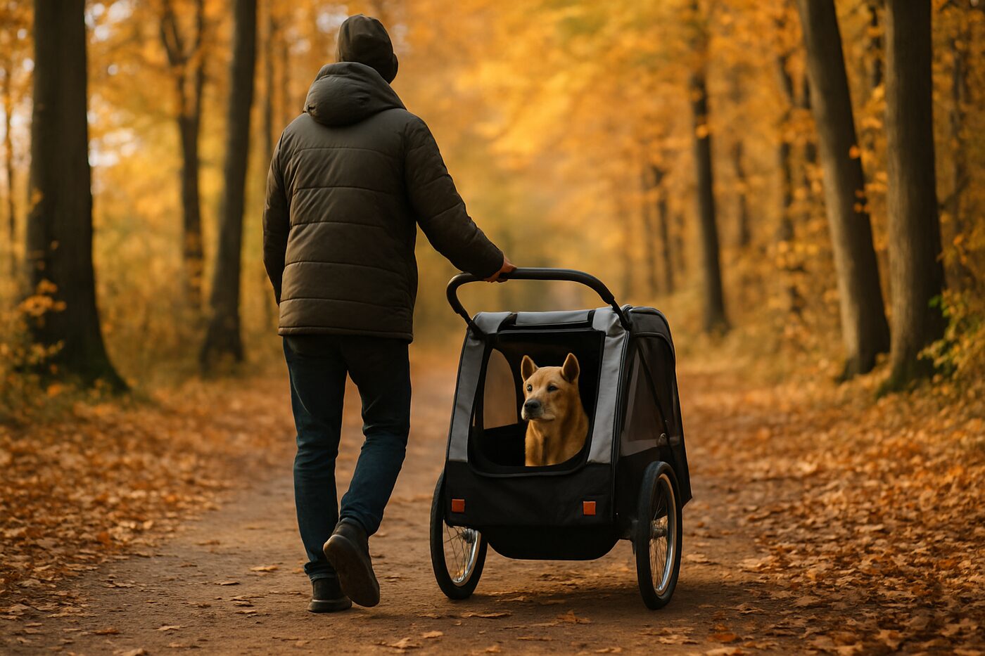 En vägvisare med hundpromenad-riktningar