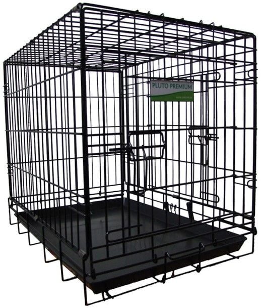 Active Canis Travel Dog Car Cage, stor transportbur med plastlåda