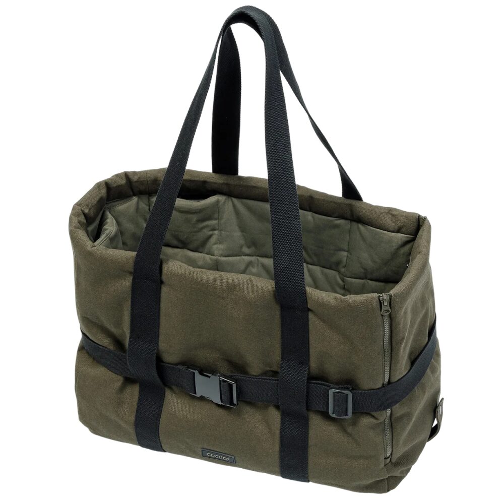 Cloud7 Dog Carrier Turin i olivgrön canvas, bärväska för hund