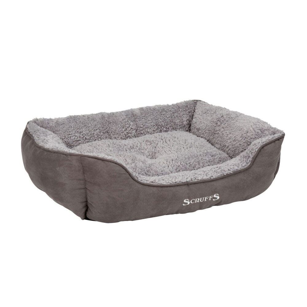 Scruffs Cosy Hundbädd Grå, mjuk hundbädd med gosiga kanter